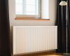 De kern van de radiator is gemaakt van vuurvaste chamottesteen / kleisteen. Chamottesteen warmt binnen 10 minuten op en kan gedurende 40 minuten warmte blijven afgeven.