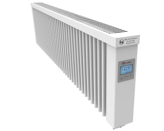 Thermify liggende elektrische radiator 1600 watt, met ingebouwde thermostaat. Geschikt voor ruimtes tot 38 m3 in een slecht geïsoleerde woning tot bouwjaar 1975 met energielabel D of lager, of 53 m3 in een matig geïsoleerde woning tot bouwjaar 2005 met energielabel C, of 73 m3 in een goed geïsoleerd woning tot bouwjaar 2021 met energielabel B of hoger.