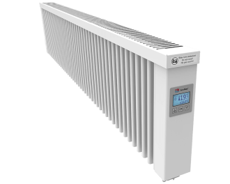 Thermify liggende elektrische radiator 2000 watt, met ingebouwde thermostaat. Geschikt voor ruimtes tot 48 m3 in een slecht geïsoleerde woning tot bouwjaar 1975 met energielabel D of lager, of 67 m3 in een matig geïsoleerde woning tot bouwjaar 2005 met energielabel C, of 91 m3 in een goed geïsoleerd woning tot bouwjaar 2021 met energielabel B of hoger.