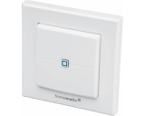 De Homematic IP drukknop met twee knoppen werkt op batterijen en is geschikt voor opbouw montage aan de wand. De Homematic IP drukknop met twee knoppen werkt op batterijen en is geschikt voor opbouw montage aan de wand.