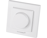 De Homematic IP draaiknop voor bediening van dimmers werkt op batterijen en is geschikt voor opbouw montage aan de wand. De Homematic IP draaiknop voor bediening van dimmers werkt op batterijen en is geschikt voor opbouw montage aan de wand.