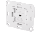 De Homematic IP dubbele schakelaar kan twee aparte lichtgroepen schakelen. De dubbele schakelaar kan afgewerkt worden met 55 x 55 mm wipvlakken en afdekramen van Gira, Jung, Busch-Jaeger, Merten en Berker. De Homematic IP dubbele schakelaar kan twee aparte lichtgroepen schakelen. De dubbele schakelaar kan afgewerkt worden met 55 x 55 mm wipvlakken en afdekramen van Gira, Jung, Busch-Jaeger, Merten en Berker.