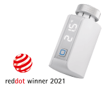 De slimme Homematic IP thermostaatknop Evo regelt de toevoer van warm CV water naar een radiator. Winnaar van de Red Dot Design Award 2021. De slimme Homematic IP thermostaatknop Evo regelt de toevoer van warm CV water naar een radiator. Winnaar van de Red Dot Design Award 2021.