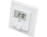 De draadloze Homematic IP thermostaat meet temperatuur en luchtvochtigheid en is geschikt voor opbouw montage aan de wand. De draadloze Homematic IP thermostaat meet temperatuur en luchtvochtigheid en is geschikt voor opbouw montage aan de wand.