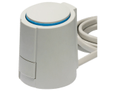 Een thermische motor stuurt een groep van de vloerverwarming aan. Deze 230V thermische motor is geschikt voor een zoneregelaar met 230V groep-aansluitklemmen. Een thermische motor stuurt een groep van de vloerverwarming aan. Deze 230V thermische motor is geschikt voor een zoneregelaar met 230V groep-aansluitklemmen.