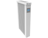 Thermify elektrische radiator 650 watt, met ingebouwde thermostaat. Geschikt voor ruimtes tot 16 m3 in een slecht geïsoleerde woning tot bouwjaar 1975 met energielabel D of lager, of 22 m3 in een matig geïsoleerde woning tot bouwjaar 2005 met energielabel C, of 30 m3 in een goed geïsoleerd woning tot bouwjaar 2021 met energielabel B of hoger.