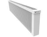 Thermify liggende elektrische radiator 2000 watt, zonder ingebouwde thermostaat. Geschikt voor ruimtes tot 48 m3 in een slecht geïsoleerde woning tot bouwjaar 1975 met energielabel D of lager, of 67 m3 in een matig geïsoleerde woning tot bouwjaar 2005 met energielabel C, of 91 m3 in een goed geïsoleerd woning tot bouwjaar 2021 met energielabel B of hoger.